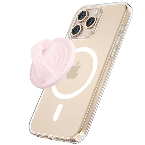 Magnetic Phone Grip Holder Compatible W/ MagSafe Ultra Thin Silicone Pink s16 - Picture 1 of 7